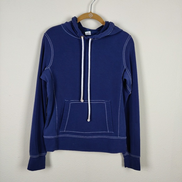 J Crew Navy Blue Hoodie Sweatshirt 